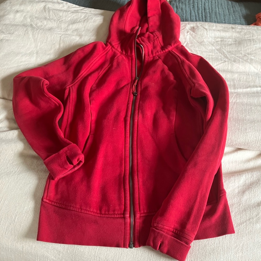 Red scuba jacket lululemon